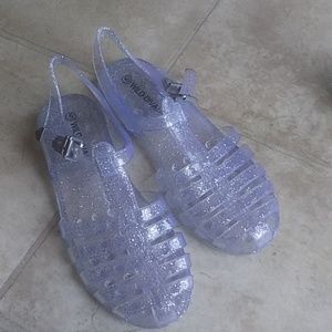 Clear gel sandals